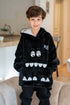 Snuggs Kids Blanket Hoodie Black Monster